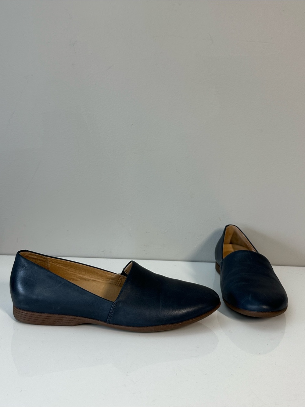 Dansko Navy Leather Larisa Slip On Shoes Size 37(6.5-7)